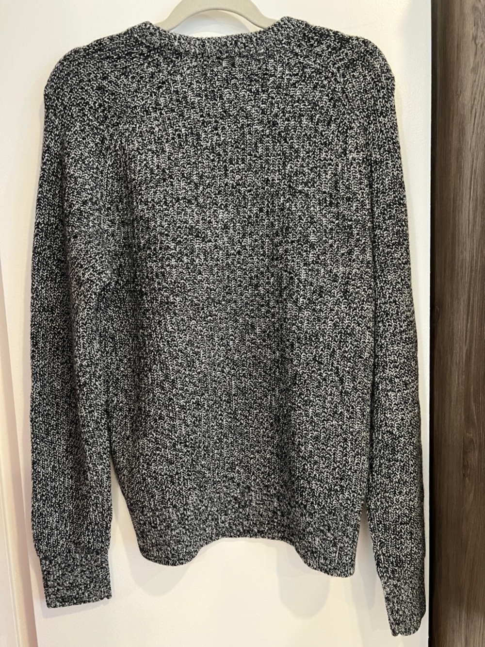 rag & bone Black and White Marled Cashmere Sweater